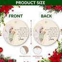 2 x Christmas Ornament - Jesus Ceramic Ornament, Christian Baby Memorial Gift, Religious Christmas Decoration, Sympathy Gift for Loss of Son and Daughter, Bereavement Gifts for Loss of Child