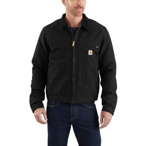 Carhartt Men's Iconic J01 Duck Detroit Jacket (Black, L)