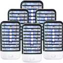 Plug in Bug Zapper Indoor Flying Insect Trap, Electronic Mosquito Zapper Ultimate Fly Zappers Gnat Traps Lamp for Home, Kitchen, Bedroom, Living Room,Office, 6 Pack, Black
