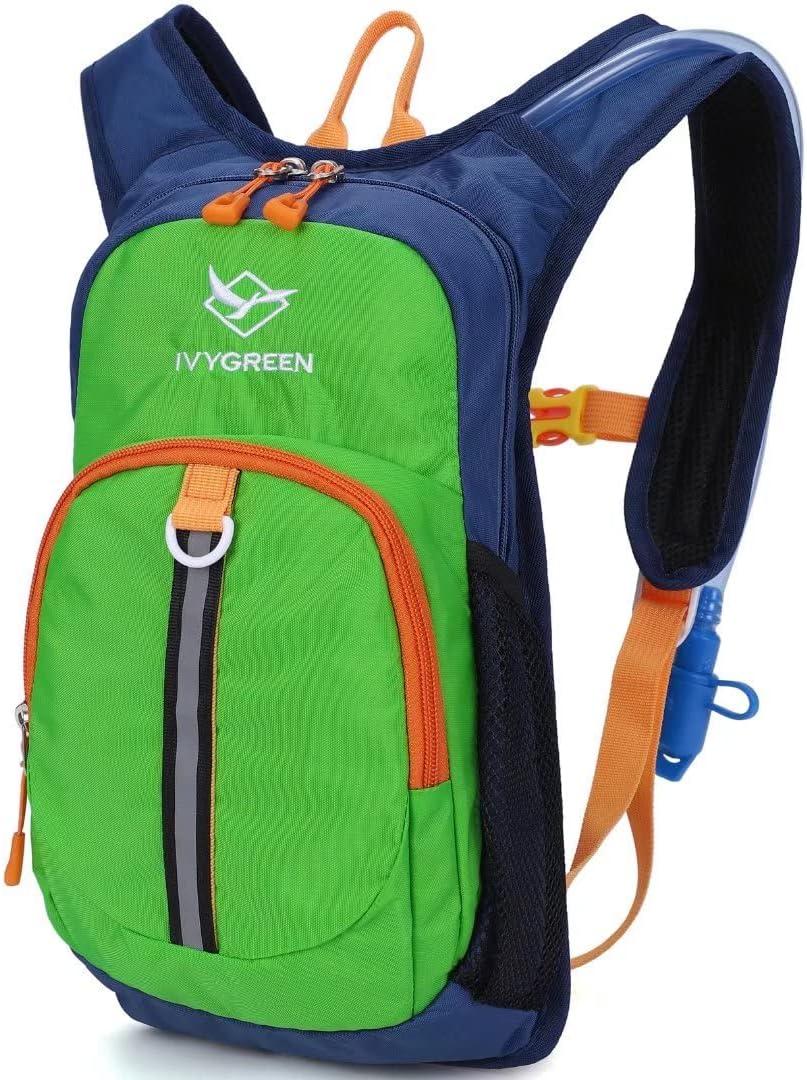 Ivygreen Kids Hydration Backpack, Hiking Backpack for Boys or Girls with 1.5L Water Bladder (Small)
