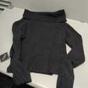 Off The Shoulder Sweater for Women Long Sleeve Pullover Ribbed Knit Going Out Thumbhole Tops 2025 Fall Sexy Outfits (Large)