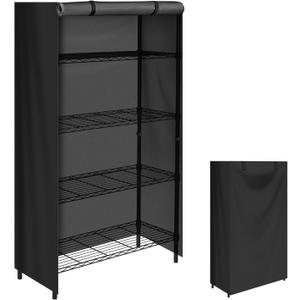 Storage Shelf Cover,Waterproof Shelf Cart Cover Protective Outdoor Indoor Wire Rack Dust Cover with Zipper (36" Wx18 Dx72 H)