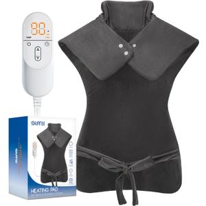 Heating Pad for Neck and and Shoulders and Back, Large 24''*37'' Heat Pad for Full Body, Electric Heated Pad for Seniors Elderly, Anniversary & Birthday Gifts for Women Men Mom Dad Wife Husband (Gray)