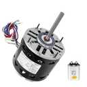 DL1056 Blower Motor 1/2 HP 1075 RPM 3 Speed 115V 8A 48 Frame Sleeve Bearing, Compatible with A.O.Smith DL1056 GE 3587 Fasco D701 Emerson Century Dayton(Includes Capacitor)