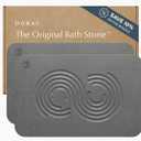 Dorai Home Bath Stone Mat 23.6"x15.4" (2-Pack)  Quick-Dry, Non-Slip Diatomite Stone Bath Mat for Bathroom, Zen Slate