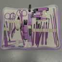 Manicure Set 30 in 1 Nail Clippers Set,Nail Manicure Kit for Women,RedFlow Toenail Clippers,Pedicure Kit,Pedicure Tools,Suitable for Travel Manicure Tools (Purple)