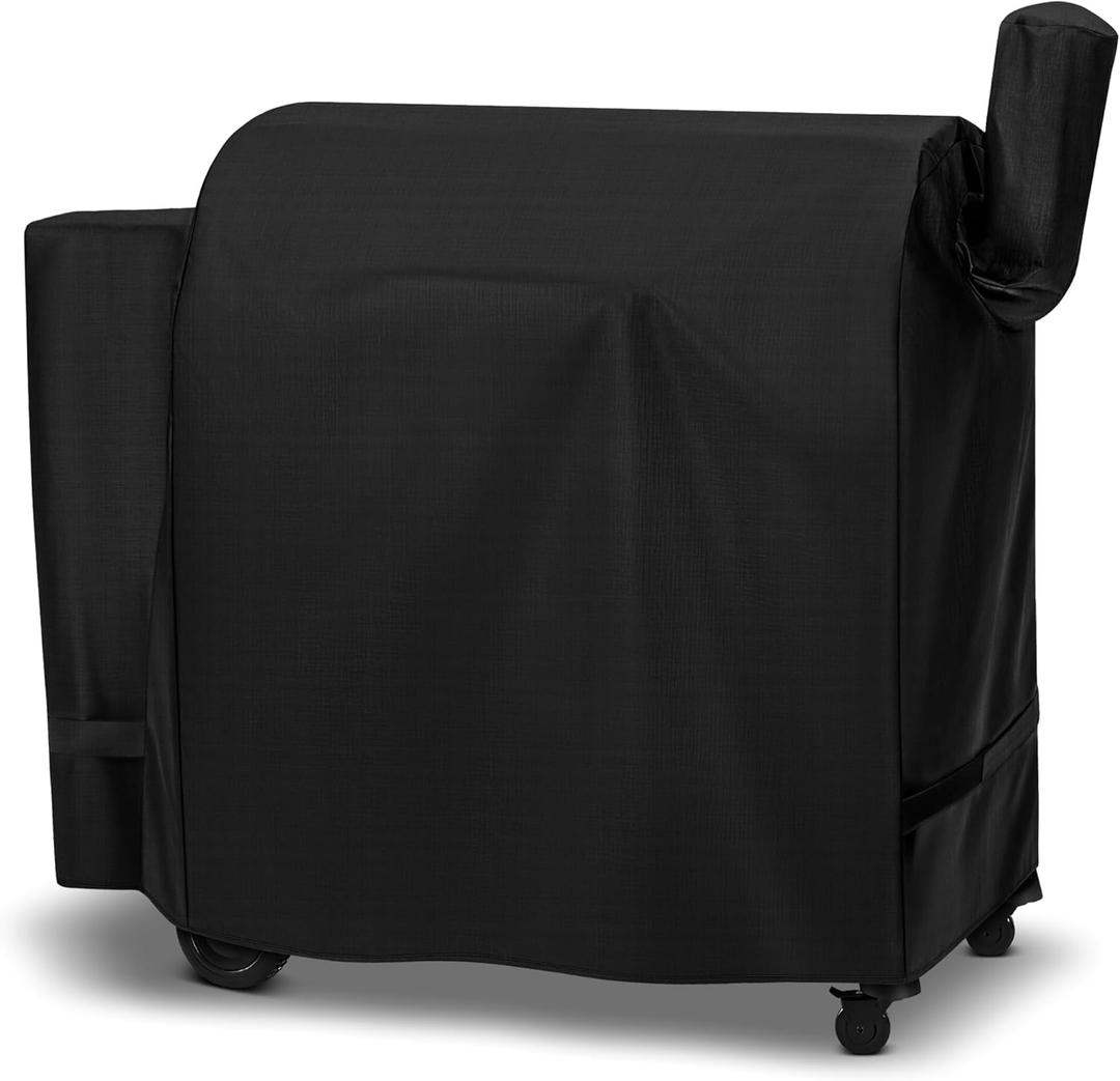Unicook Pellet Grill Cover Compatible for Traeger Pro 34 Series, Texas, Pit Boss 820, Grilla Silverbac Grills, Unique Waterproof Vinyl with Polyester Lining, Outdoor Full Length Smoker Cover