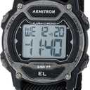 Armitron Sport Unisex Digital Chronograph Nylon Strap Watch, 45-7004 (Black)