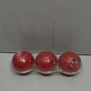 Ball Pillar Candles Set of 3 Red 3Inch Unscented Handpoured Weddings, Home Decoration, 75 Hour