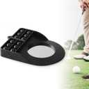 New Golf Putting Cup  Non-Slip Silicone with Pop It Design, Putting Hole for Indoor, Outdoor & Green Practice, Great Gift & Putting Training Aid (Black)