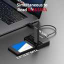 Unitek M.2 NVME SATA SSD Enclosure-2 in 1 Tool-Free Portable 10Gbps NVMe PCI-E M.2 and SATA SSD External Adapter USB 3.2 Hard Drive Reader for 2230/2242/2260/2280 NVMe and 2.5" /3.5" SSD