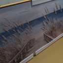 Wall Art Decor Wall Canvas Painting Reed And Blue Coast Landscape Decor Framed For Living Room Bedroom Dining Room Home Office Modern Abstract Artwork Home Decoration 24"x48" (48L" x 24W")