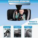 360 Degree Adjustable Baby Car Mirror, No Dead Angle Automotive Convex Mirrors Facing Back Seat, Clip-On HD Glass Vehicle Rearview Mirrors for Car, SUV, Truck