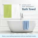 Small and Lightweight Cotton Towels Assorted Pastel Mix 24 x 40 inches Towels (6) Perfect Size for Hair Drying and Small Children
