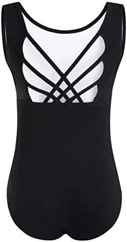 WYHDY Girls’ Ballet Dance Leotard Butterfly Crisscross Straps Sleeveless Tank Leotards 3XL