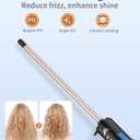 3/8 Inch Small Wand Curling Iron,Long Barrel Hair Curling Wand for Short&Long Hair, Ceramic Thin Curling Iron for Spiral Curls, Dual Voltage|Adjustable Temp