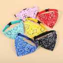 6 Pcs Cat Bandana, Adjustable Pet Bandana Collars for Cats and Small Dogs, Multi-Color Suitable for Neck Circumference 22-30cm for Pets Halloween Christmas Dress Up