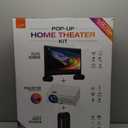 iLive Pop-Up Home Movie Theater Kit with Inflatable Screen, Projector and Party Speaker