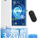 4-IN-1 Portable Air Conditioners w/3.2-Gal Tank for 24H Cooling, 4 Wind Speeds & 4 Modes, LED Touch Screen, Waterless Alert System & 12H Timer, Remote, Windowless Air Conditioner for Bedroom