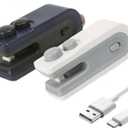 Mini Bag Sealer with Cutter and Magnet, 2-In-1 Rechargeable Mini Heat Sealer & Cutter, Magnetic Portable Plastic Resealer Bag Sealer Handheld for Snacks, Chips, Food Freshness Storage (White+Blue)