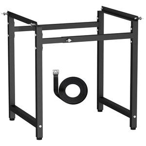 Mondazie Adjustable Metal Bee Hive Stand with 120-Inches Strap for 8 & 10 Frame Beehives Box, 12 to 19 Inches Width Beehive Frame Holder , Heavy Duty Flow Hives Stands Base for Beekeeping, Black