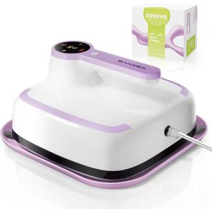 KEINVE 10"x10" Heat Press Machine for T-Shirts, Fast Heating with Timer & Auto Shut-Off, DIY Iron-On Transfer Press for Clothes & Bags - Purple 2026 Update