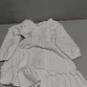 Toddler Baby Girl Dress Girls Sweater Dresses Ruffle Ribbed Knit Long Sleeve Swing Fall Winter Clothes Christmas (4-5T, A Line White)