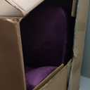 Container Furniture Direct Modern Velvet Accent Chair for Living Room, Bedroom, or Entryway, Stylish and Comfortable Armless Design with Metal Legs, Purple