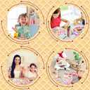 Karenhi 48 Sheets Scented Cupcake Stickers Scratch and Sniff Make a Cupcake Sheet Smelly Make Your Own Mix and Match Dessert Stickers for Kids DIY Baking Birthday Party Favors Craft Reward Supplies