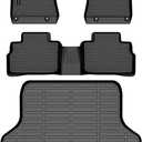 All Weather Floor Mats Cargo Mat Fit for Nissan Sentra 2020-2025 TPE Liners Sentra Accessories Set All Season Guard Odorless Anti-Slip Floor Mats Cargo Mat Black