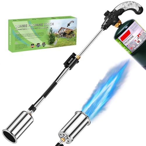 Weed Torch Propane Burner,1,800,000BTUs Blow Torch Flame Thrower,Weed Burner with Self Igniting and Ergonomic Handle for Weeding,Roofing,Melting(Fuel Not Included)