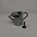 1 Gallon Metal Watering Can with Removable Spout, Nice Galvanized Steel Water Can for Indoor and Outdoor Plants (House Plants) (Silver)