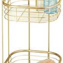 iDesign 2-Tier Bathroom Freestanding Square Shower Caddy Organizer - Gold
