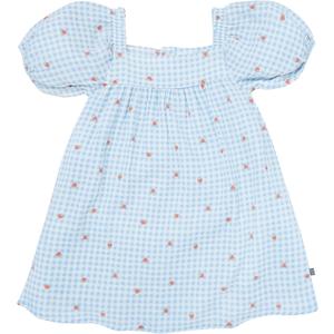 Modern Moments by Gerber Baby Girls' Dress with Puff Sleeves (2T, Strawberry Gingham)
