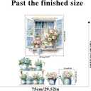 2 x Arawat Flower Wall Murals Peel & Stick Wall Decals & Stickers for Bedroom & Living Room - Botanical Style - PVC Material - Indoor Use - Reusable