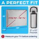 Garnetics Outdoor TV Cover 75 Inch Waterproof, Weatherproof TV Enclosures with Smart Shield Screen Protectors, Ideal for Outdoor Use, Moving, and Storage - Gray