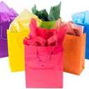 Adorox 12 Assorted (13" h x 10" w x 4 1/2" d) Bright Neon Colored Party Present Paper Gift Bags Christmasd Holidays Thanksgiving Easter Halloween Mothers Day All Occasion
