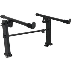 2 Tier Keyboard stand extension Electric Digital Piano Stand keyboard stand tier Adjustable piano stand for Stacking Keyboards, Electric Pianos, Synths, and Organs , Adjustable, Nonslip Arms and Feet Metal Black