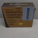 Blissful Diary Reading Pillow for Sitting in Bed, Flannel Back Pillow Bed Sitting Up for Adult & Children, Backrest Cushion for Sit Up in Couch or Floor, Dorm Essentials, Cream White