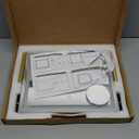 FENNIO Vanity Mirror with Lights, 12" x 16" Lighted Makeup Mirror with Smart Touch Control, 3 Color Modes & Brightness Adjustable, LED Makeup Mirror with 10X Magnification, Square Gold