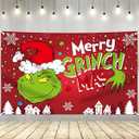 Merry Christmas Banner 5x3FT Holiday Party Decorations for Kids Home, Christmas Backdrop and Decor