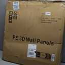 Art3d 11-Pack 64 Sq. Ft Peel and Stick 3D Wall Panels for Interior Wall Decor, Self-Adhesive Foam Brick Wallpaper in Black, 11pcs-30.5x27.5inch