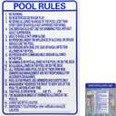 24 x 36 Inch North Carolina Pool Rules Signs Metal Pool Rules with Pre-cleared Holes for Outside Outdoor, Screen Printed, 80 Mil Laminated Rustproof Aluminum