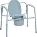 Drive Medical Heavy Duty Bariatric Folding Bedside Commode Seat