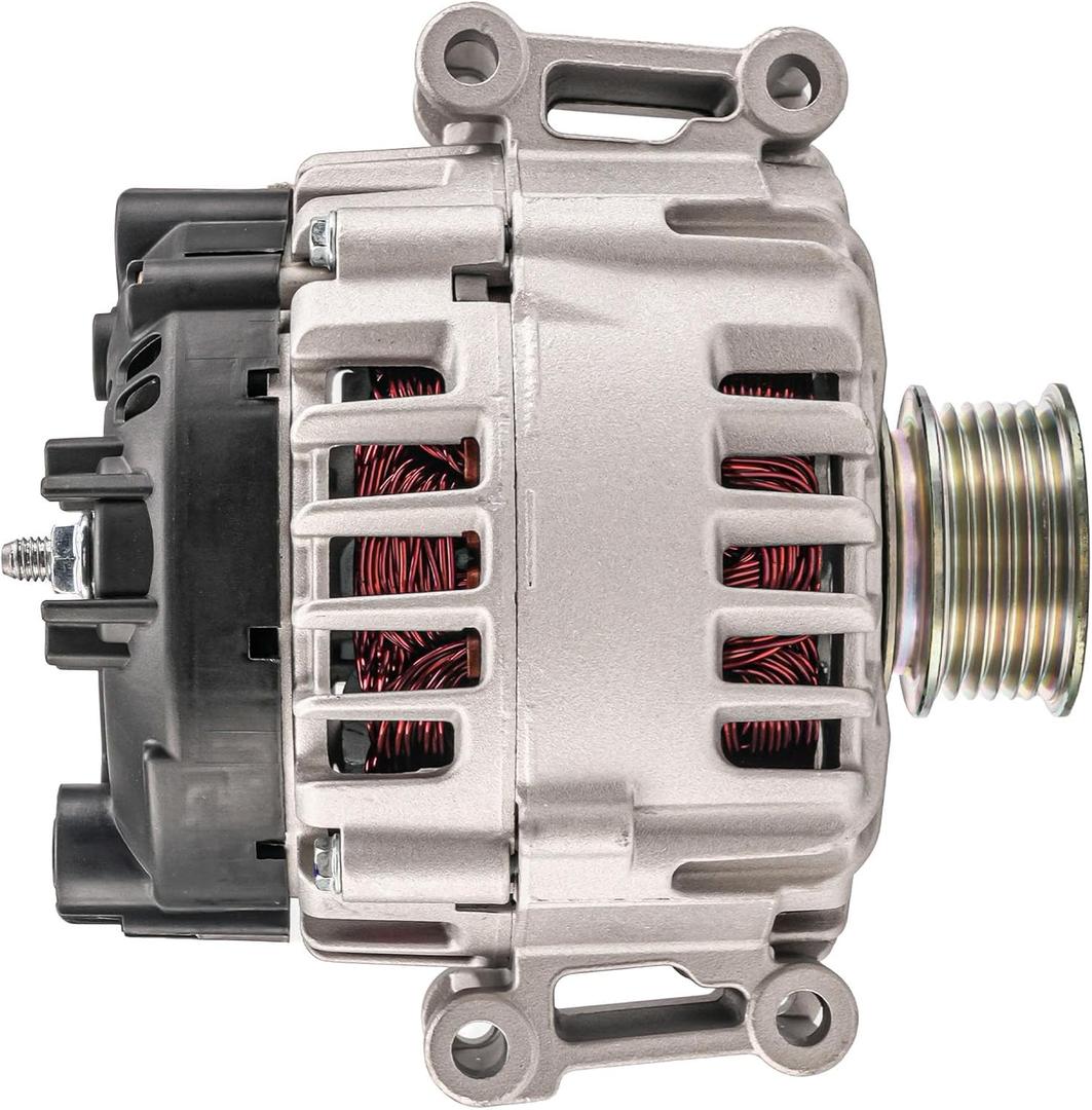 PHILTOP Alternator Compatible With Audi for 2009-2017 Tiguan, CC 2008-2014 GTI 2012-2013 Jetta 2009-2016 Eos 2002-2009 A4 2008-2010 Jetta (Bosch Unit; 140 Amp) 11070N 12V CW 6-Groove Pulley