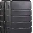 Sweetcrispy Carry on Luggage,Hard Shell Expandable Double Spinner Rolling Wheels Suitcase,TSA Lock, Charcoal Black, 21 Inch