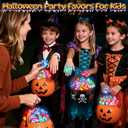 SpringFlower 24 PCS Party Favors for Kids, Glow In The Dark Halloween Toys Bulk, Light up Rings Halloween Toys For Goodie Bags Filler, Basket Stuffers, Trick or Treat,Classroom Reward