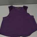 Crop Workout Tops for Women Tank Athletic Running Shirts Mesh Yoga Tops Gym Sleeveless Clothes Purple S