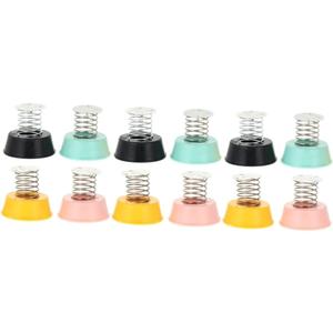 Toyvian 12 Pcs Spring Base Vehicle Toys Dancing Car Playset Shake Head DIY Cars Decoration Spring Seat Iron Dash Board, Multicolor