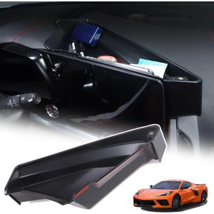 Sekhyna Navigation Screen Back Storage Box Compatible Chevrolet Corvette C8 2020-2024,Dash Organizer Tray,Center Console Phone Insert Auxiliary Storage Tray Interior Accessories (Without Phone Mount) (Large)